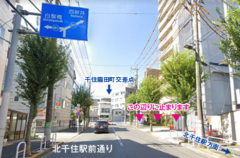 千住龍田町交差点